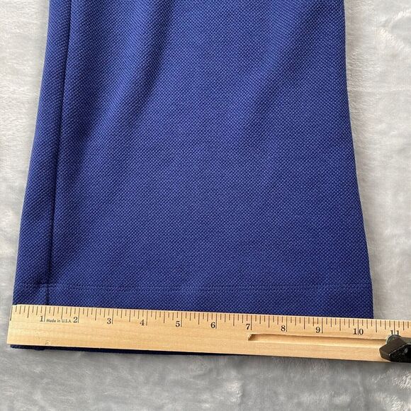 Chico’s Pants Womens 3R US 16 Nocturne Navy Textured Wide Leg Trouser Grommet - Picture 15 of 16